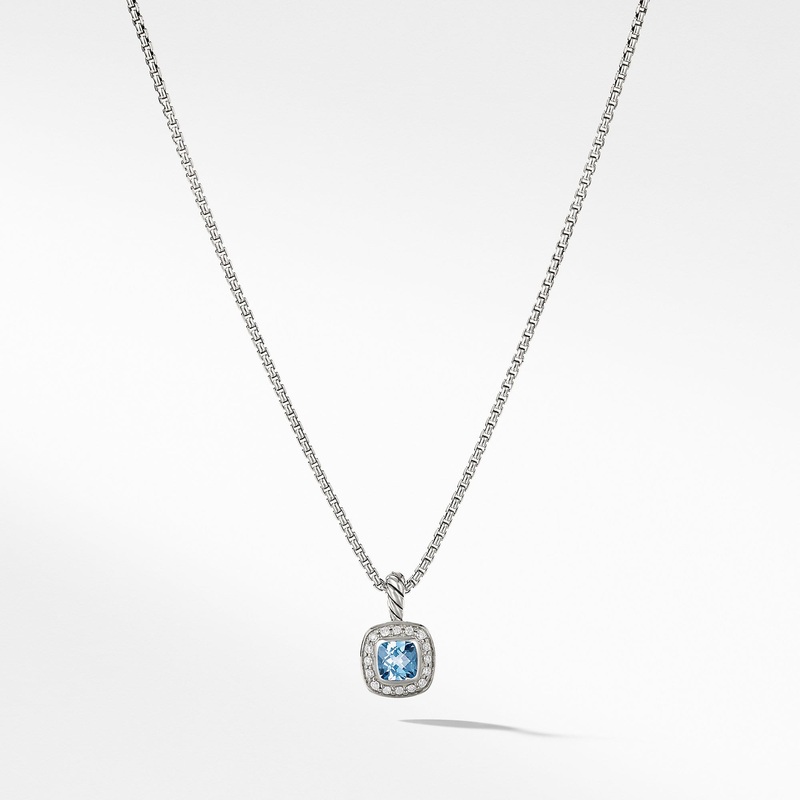 Albion Kids Necklace with Blue Topaz and Diamonds, 4mm