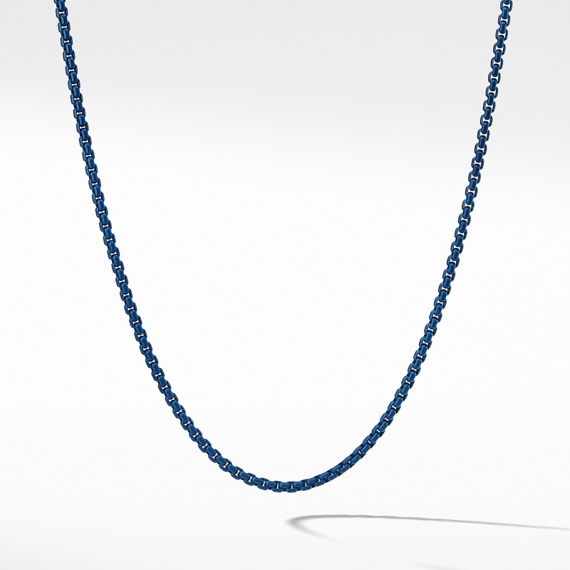 Box Chain Necklace in Blue