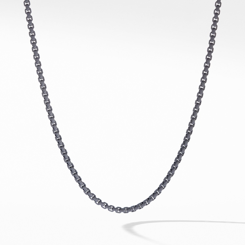 Box Chain Necklace in Grey