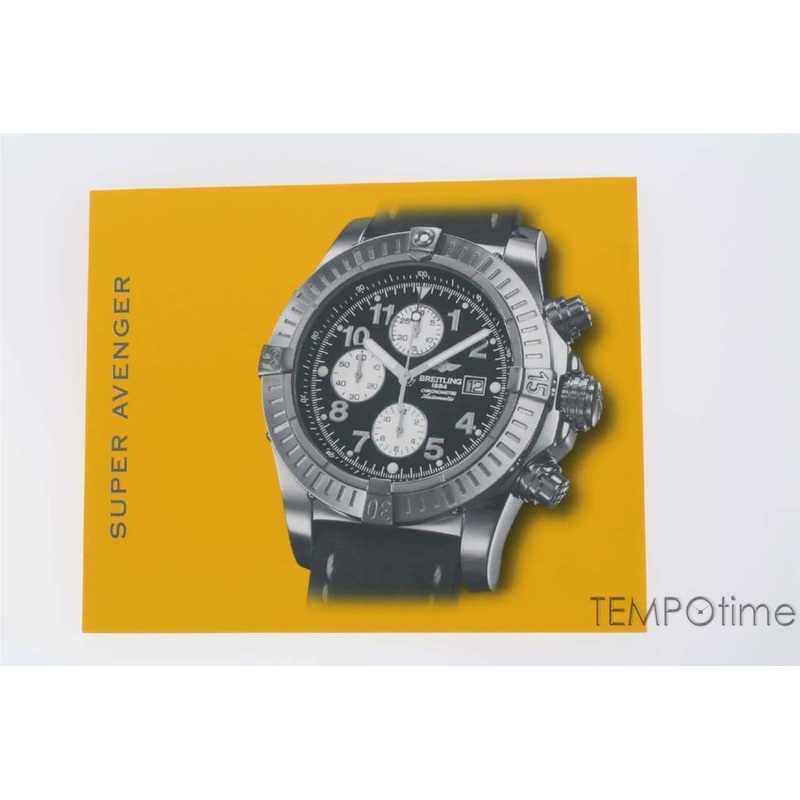 Breitling Super Avenger Vintage Rare Booklet Instruction Manual In English