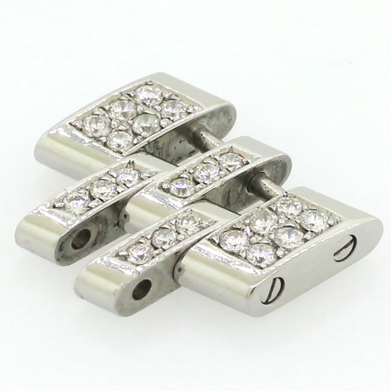 BreitlingChronomat Evolution 20mm Stainless SteelLink With Custom Diamonds B13356