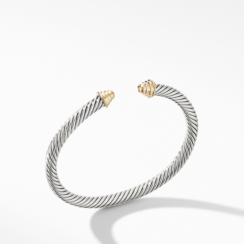 Cable Kids Birthstone Bracelet with 14K Bonded Gold, 4mm