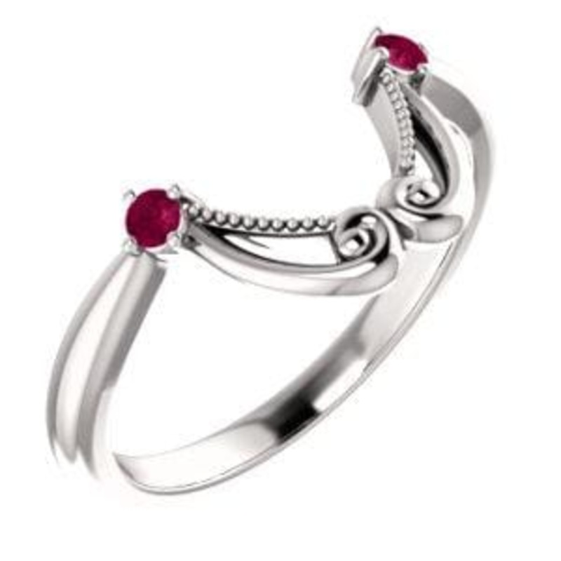Custom 10K White Band Mounting for  12x6 mm Marquise Ring