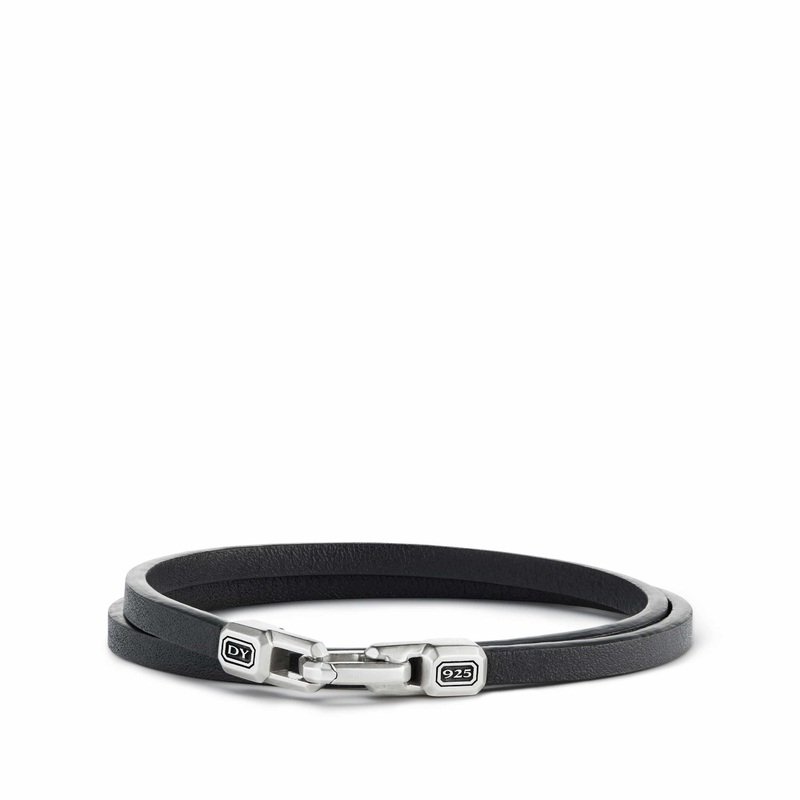Streamline Double-Wrap Leather Bracelet