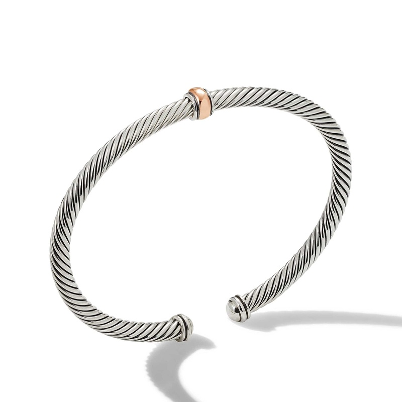 Cable Classics Center Station Bracelet with 18K Rose Gold