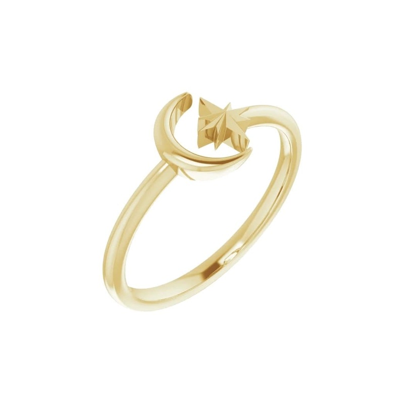 Star & Crescent Moon Ring