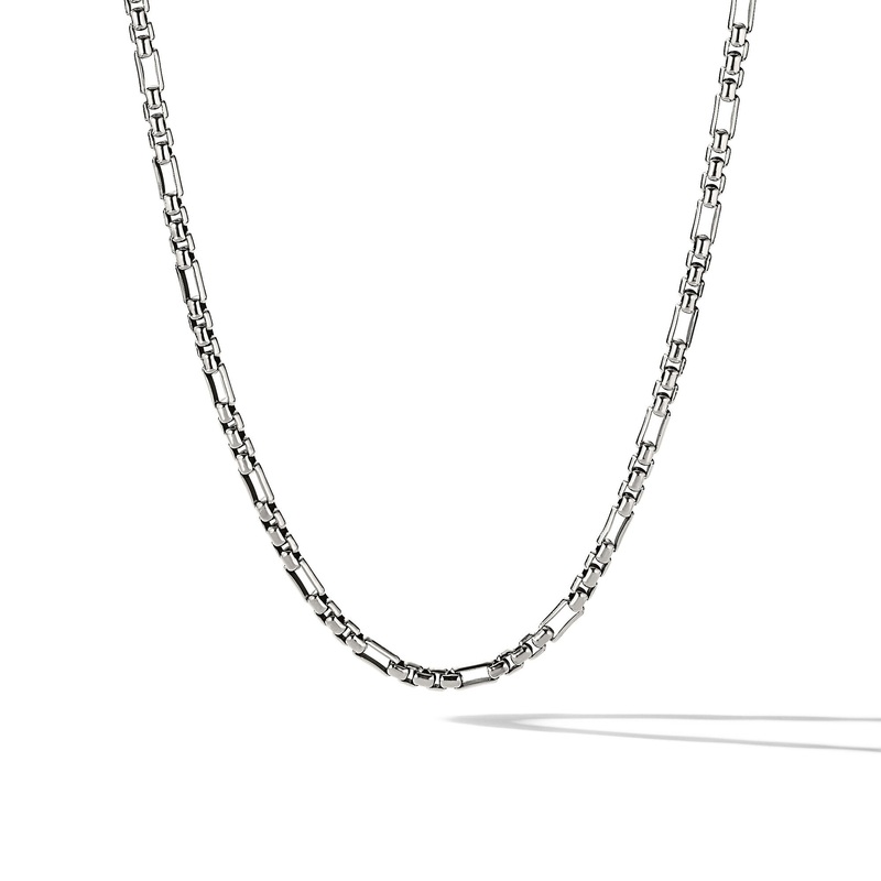 David Yurman 3mm Open Station Box Chn Neck Sil