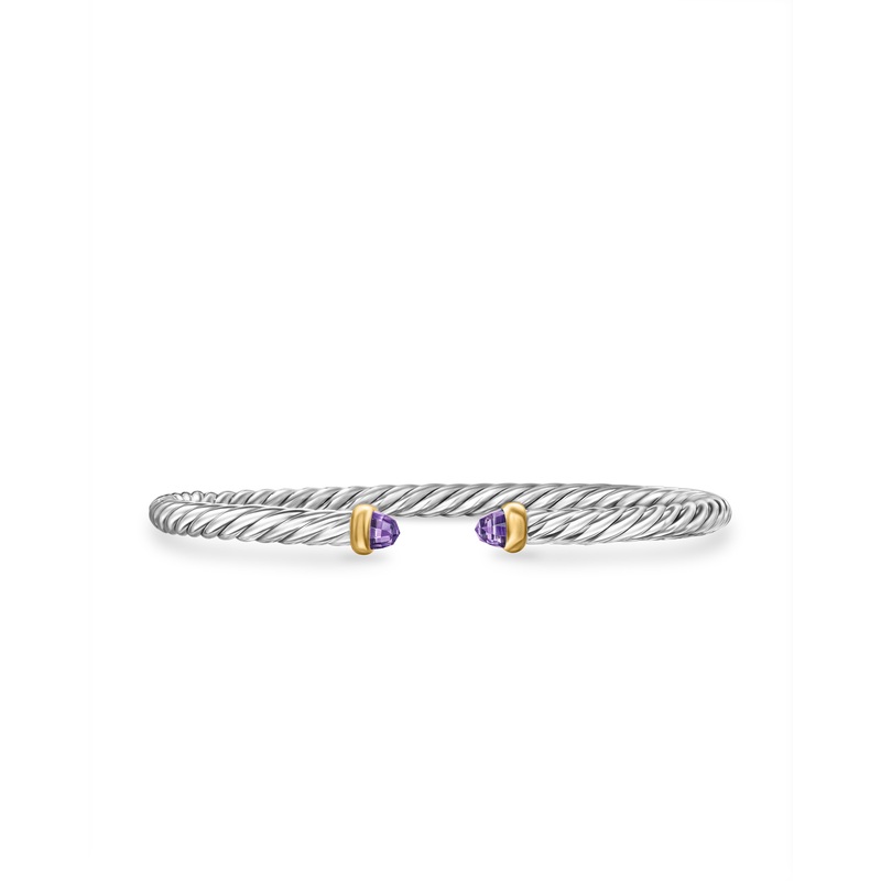 David Yurman 4mm Cable Flex Bracelet Pr Sil/14k