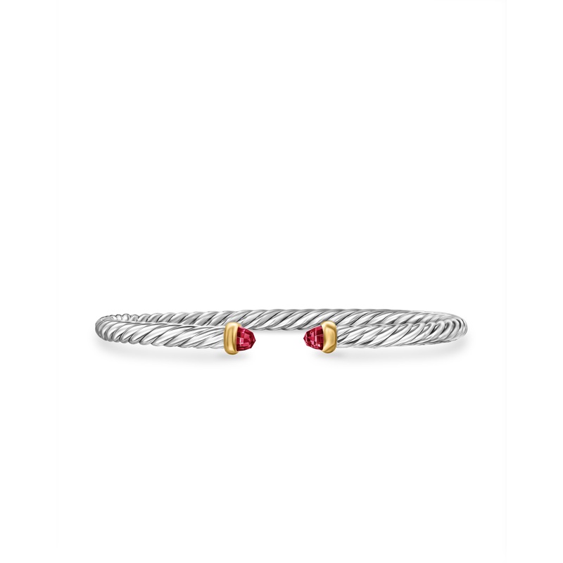 David Yurman 4mm Cable Flex Bracelet Rg Sil/14k