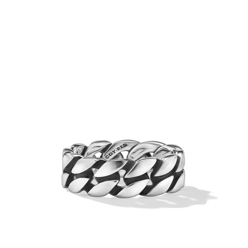David Yurman 8mm Curb Chain Ring Sil