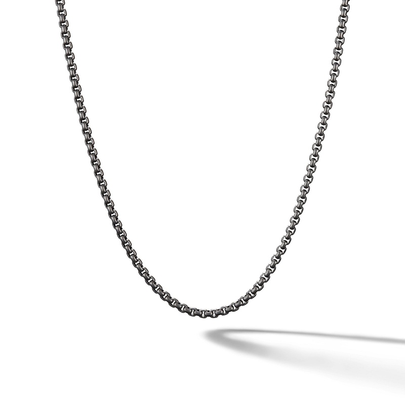 David Yurman Box Chain Necklace In Stainless Steel, 2.7mm