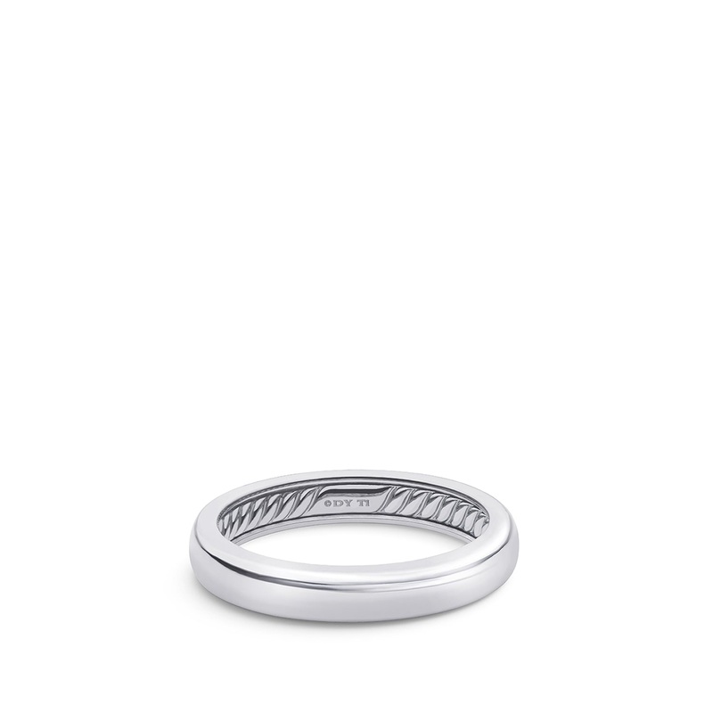 David Yurman Classic Band Ring In Grey Titanium, 4mm