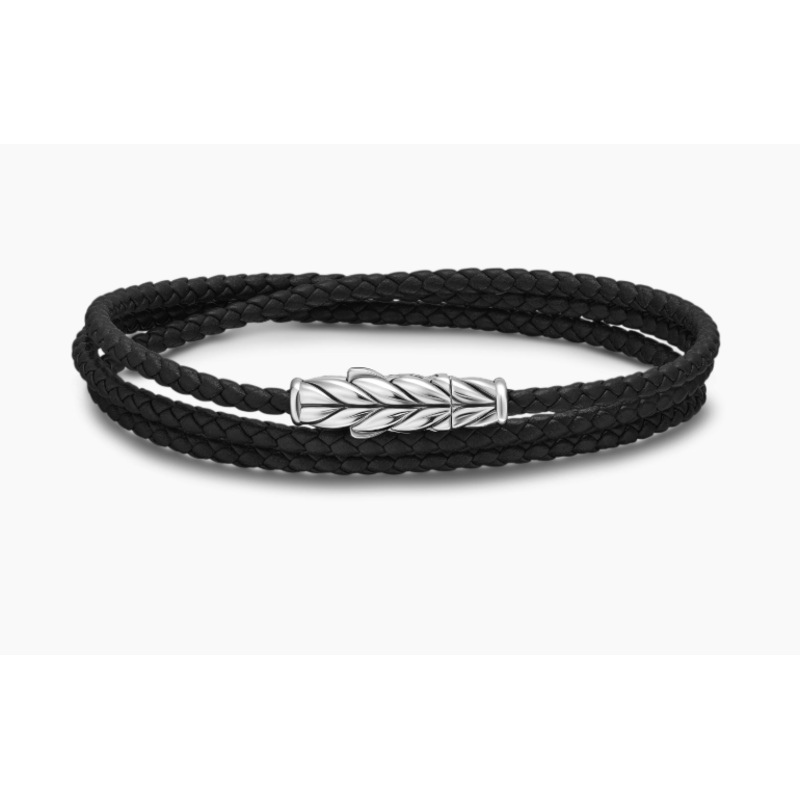 David Yurman David Yurman 3mm Triple Wrap Chevron Bracelet