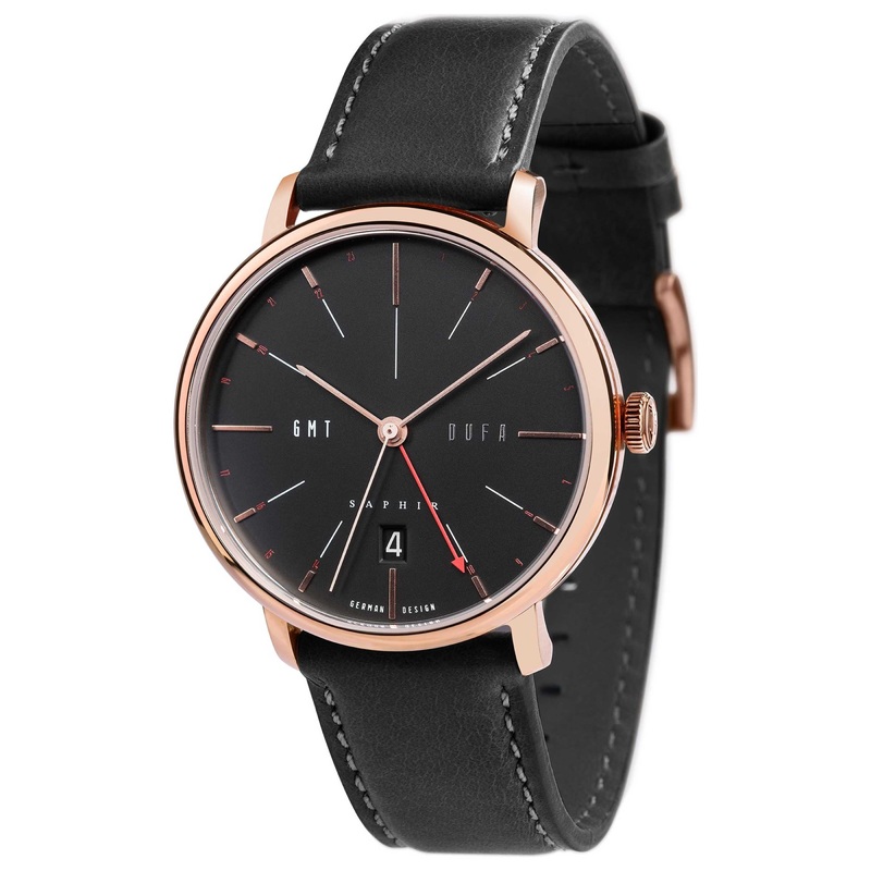 DuFa Saphir GMT Men's Quartz Watch DF-9030-03