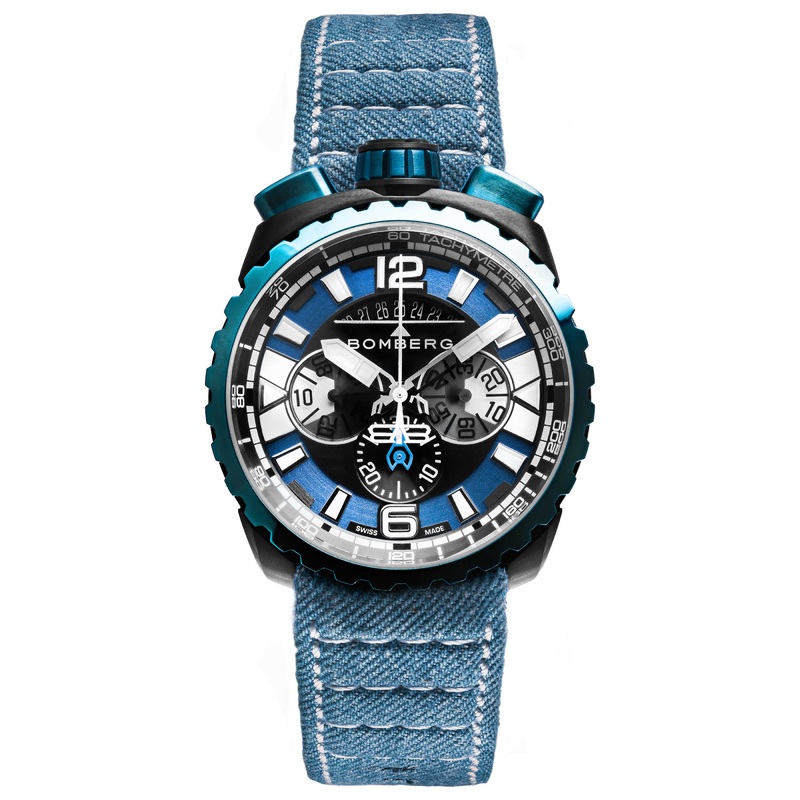 Bomberg Men's Quartz Watch BS45CHPBLGM-050-3-3