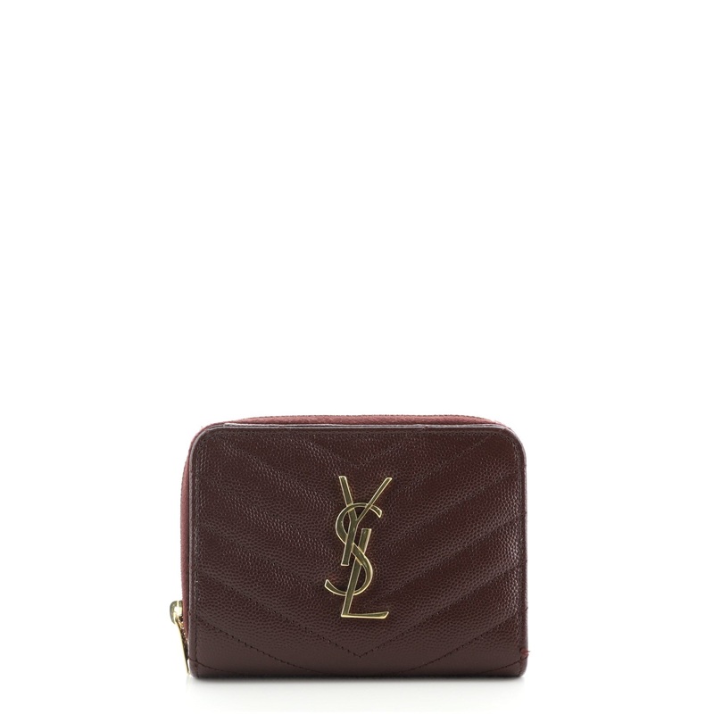Classic Monogram Zip Around Wallet Matelasse Chevron Leather Compact S744816668087