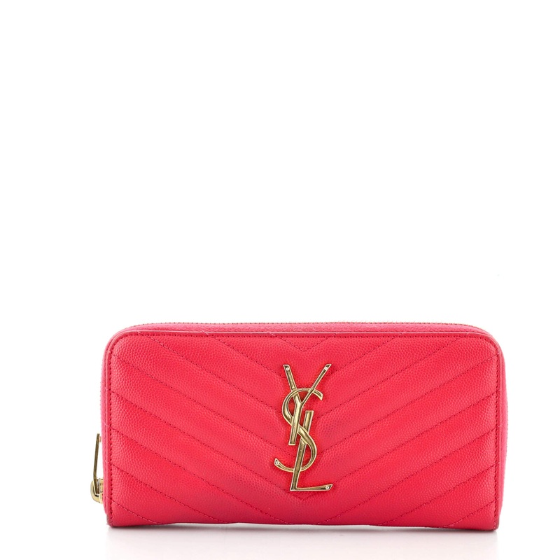 Classic Monogram Zip Around Wallet Matelasse Chevron Leather S744816637855