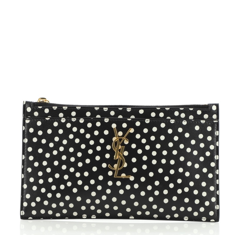 Classic Monogram Zip Bill Pouch Printed Leather Medium