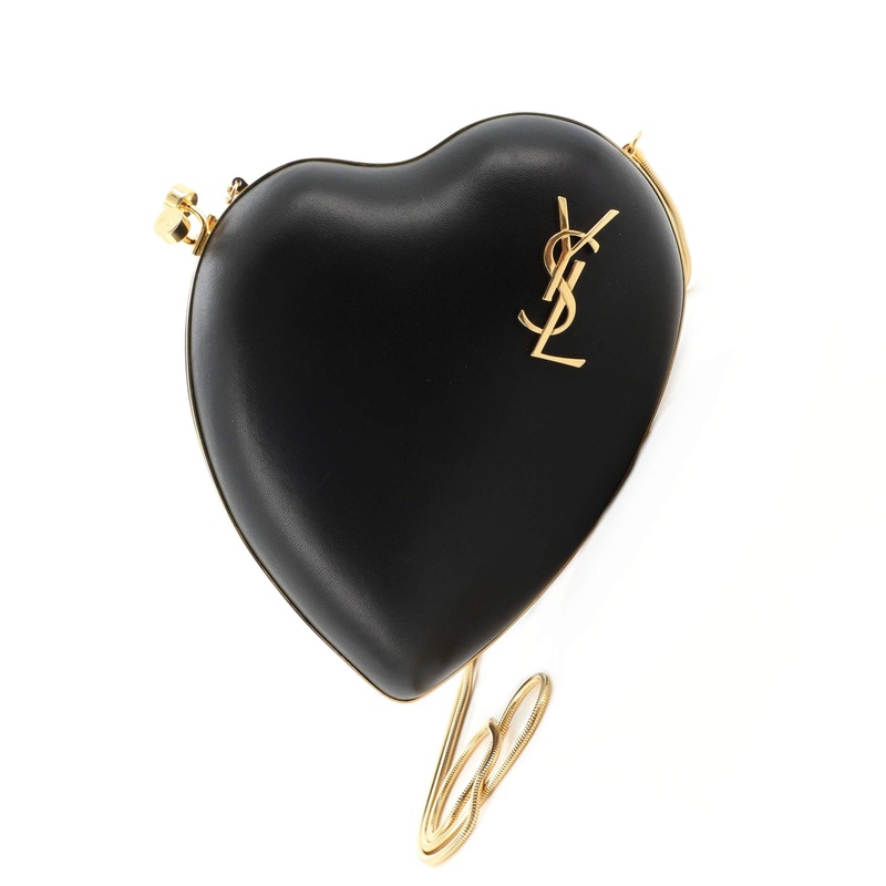 Love Heart Chain Clutch Leather S744816563814