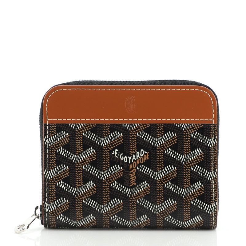 Matignon Zip Wallet Coated Canvas with Leather PM S744816597624