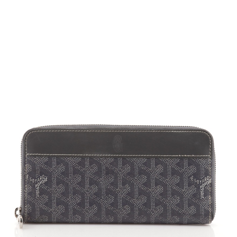 Matignon Zip Wallet Coated Canvas with Leather S744816663037