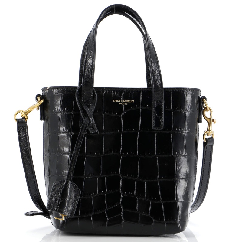 Shopper Tote Crocodile Embossed Leather Mini Toy S744816587050